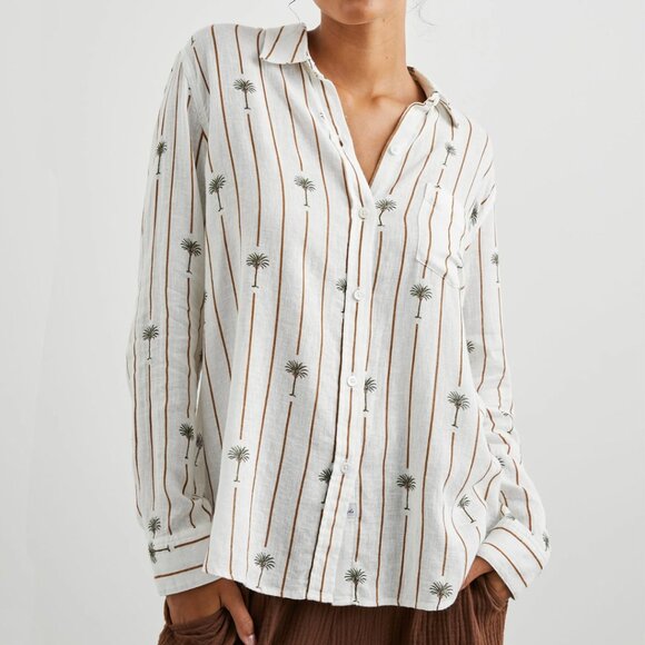 Rails Tops - Rails Charli Stripe Palms Shirt
